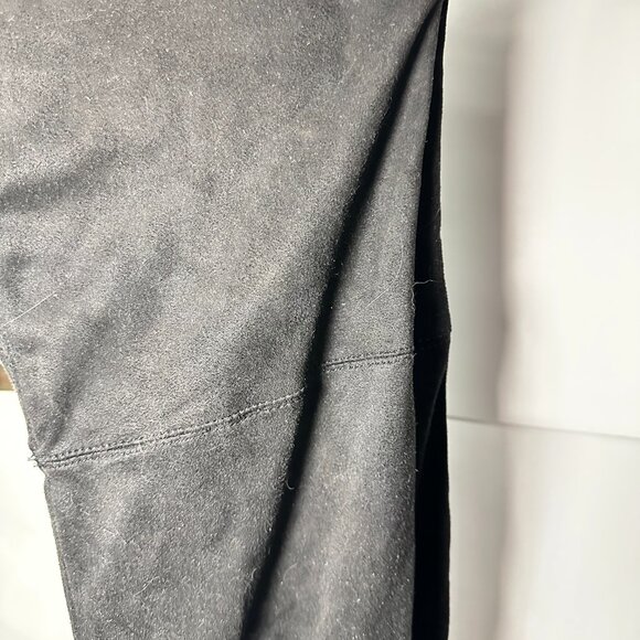 s8| Miss Lola | Black Vegan Suede Thigh-Hi Stiletto Boots | BNWT 🖤👢✨ - Picture 8 of 11